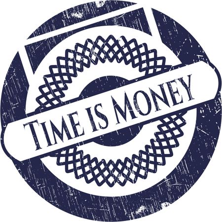 Time is Money rubber grunge seal