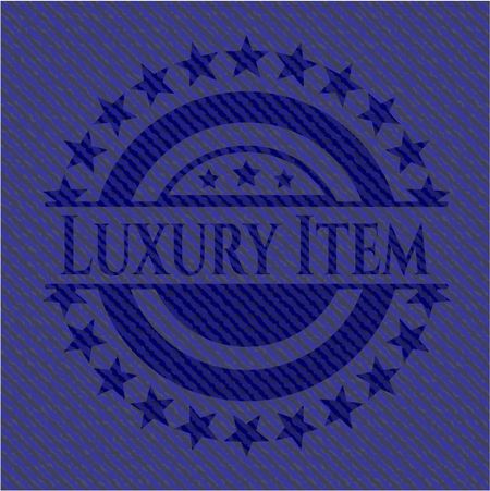 Luxury Item emblem with jean texture