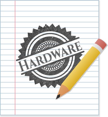 Hardware with pencil strokes
