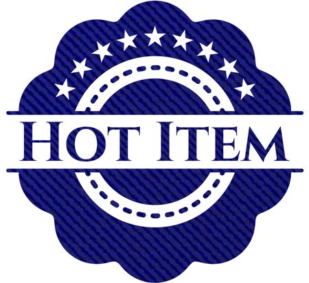 Hot Item emblem with jean texture