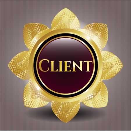 Client golden badge or emblem