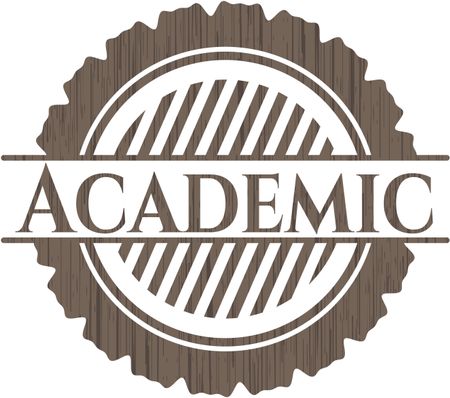 Academic wooden emblem