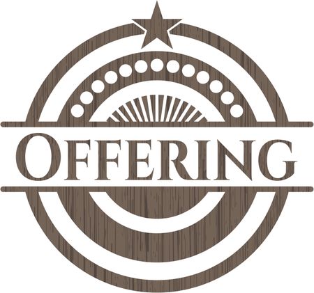 Offering wooden emblem
