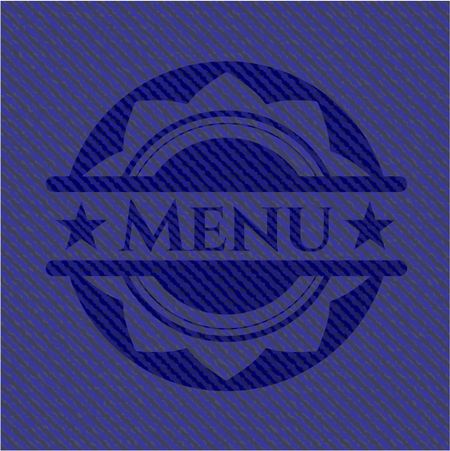 Menu with jean texture