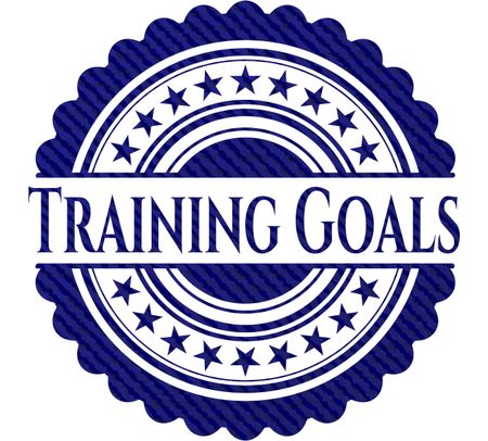 Training Goals emblem with denim texture