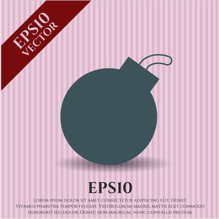 Bomb icon vector symbol flat eps jpg app web concept website