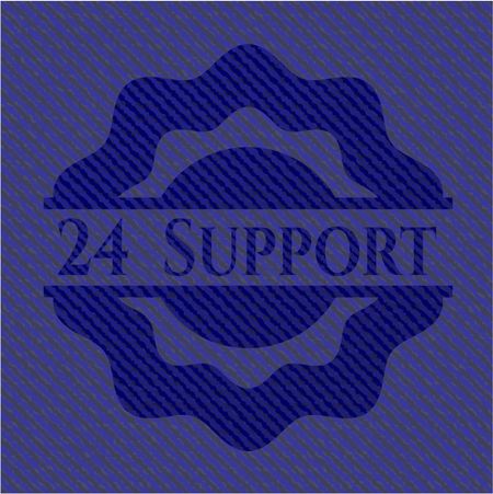 24 Support jean or denim emblem or badge background
