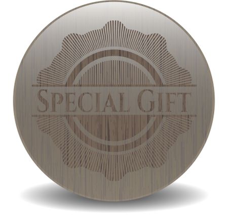 Special Gift retro style wood emblem