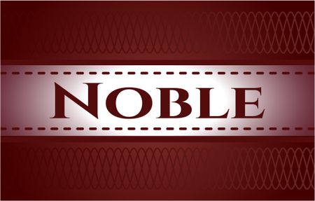 Noble retro style card or poster