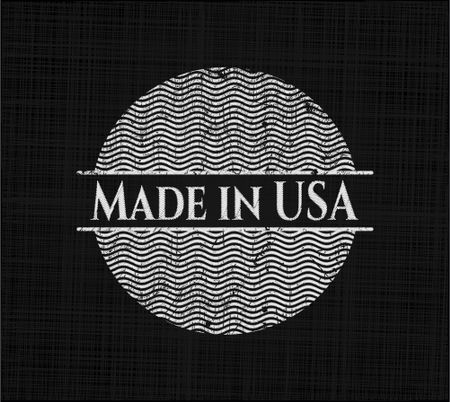 Made in USA with chalkboard texture