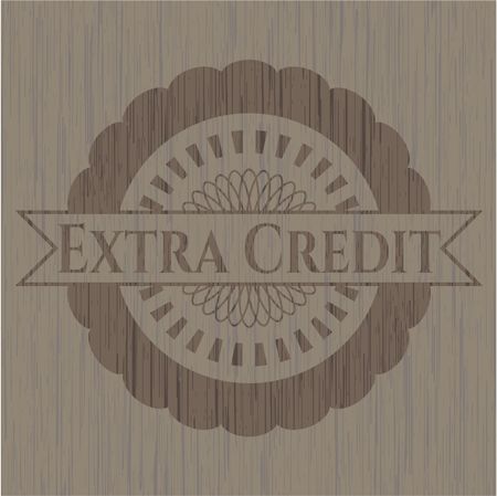 Extra Credit wood emblem. Vintage.