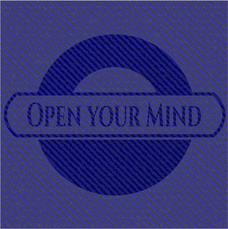 Open your Mind denim background