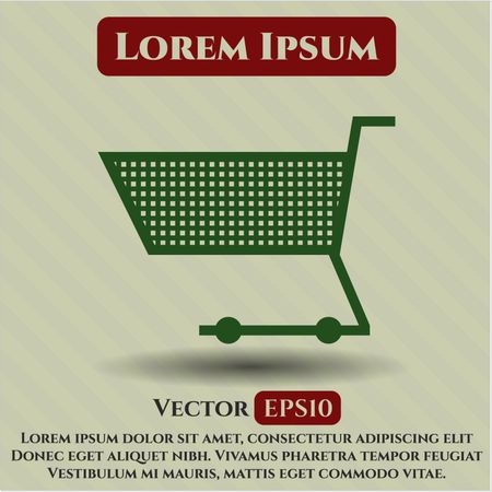 shopping cart icon vector symbol flat eps jpg app web