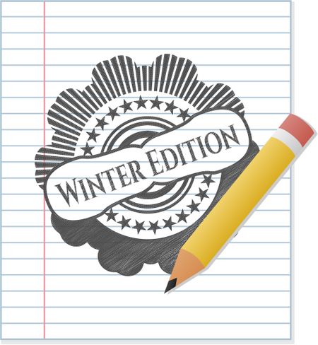 Winter Edition emblem with pencil effect