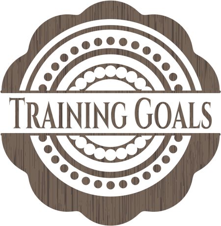Training Goals wooden emblem. Vintage.