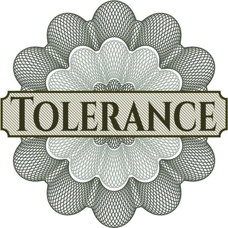 Tolerance written inside abstract linear rosette