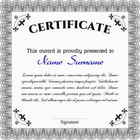 certificate template eps10 jpg of achievement diploma vector illustration design completion