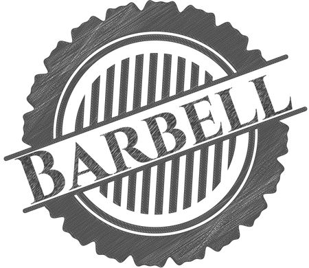Barbell drawn in pencil