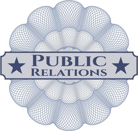 Public Relations money style rosette