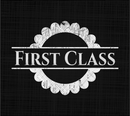 First Class chalkboard emblem