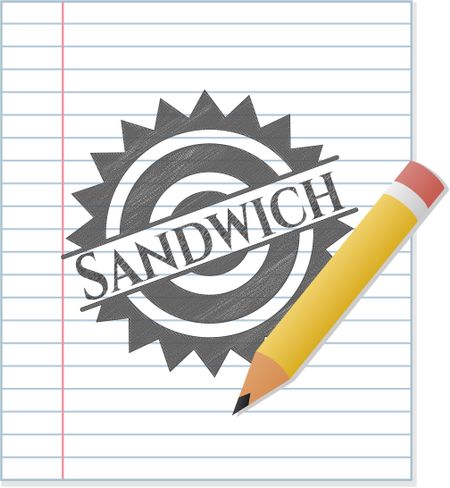 Sandwich pencil strokes emblem