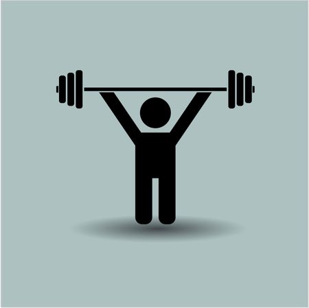 Weightlifting icon vector symbol flat eps jpg app web