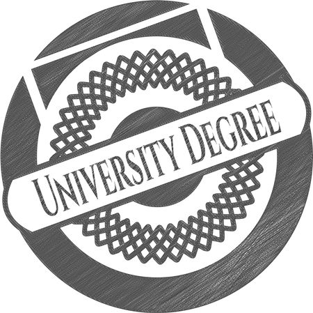 University Degree pencil draw