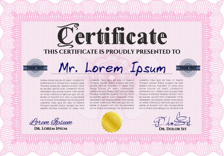 certificate template eps10 jpg of achievement diploma vector illustration design completion