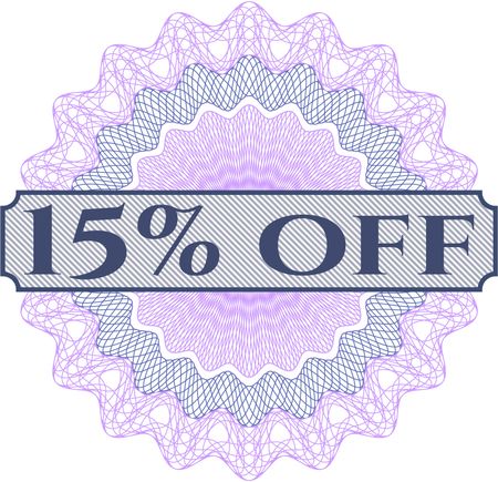 15% off abstract rosette
