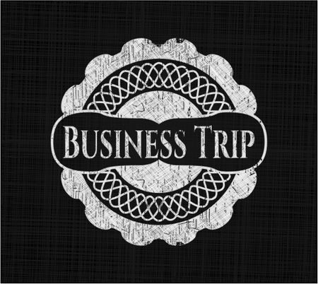 Business Trip with chalkboard texture
