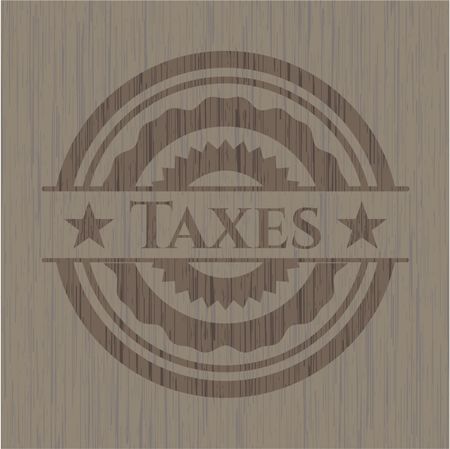 Taxes wooden signboards