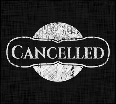 Cancelled chalkboard emblem