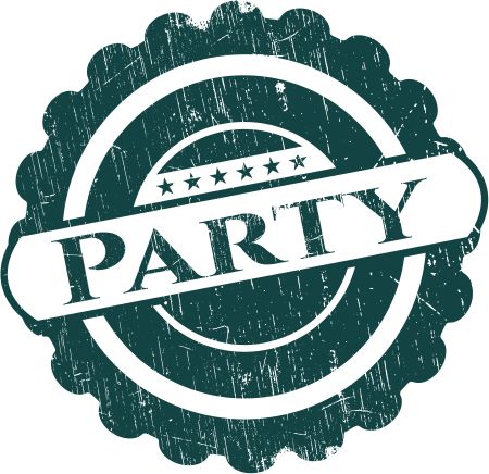 Party rubber grunge texture seal