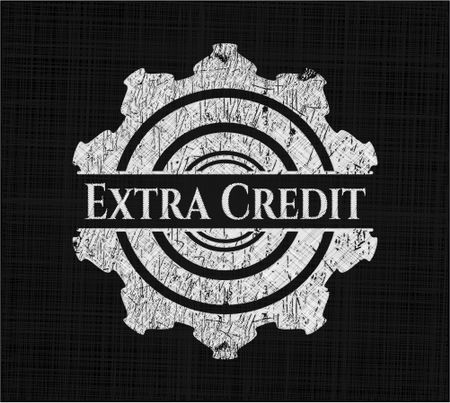 Extra Credit chalkboard emblem