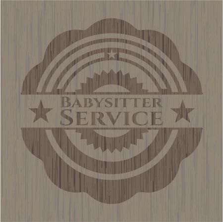 Babysitter Service vintage wood emblem