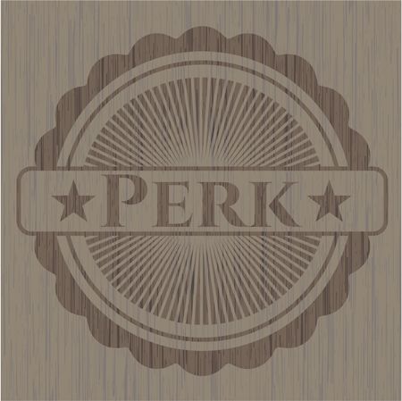 Perk wood emblem. Vintage.
