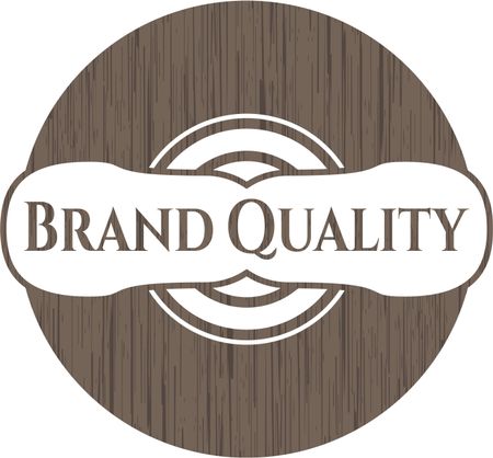 Brand Quality vintage wood emblem