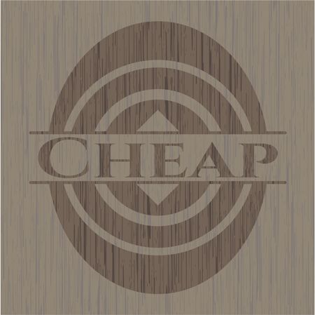 Cheap retro style wood emblem