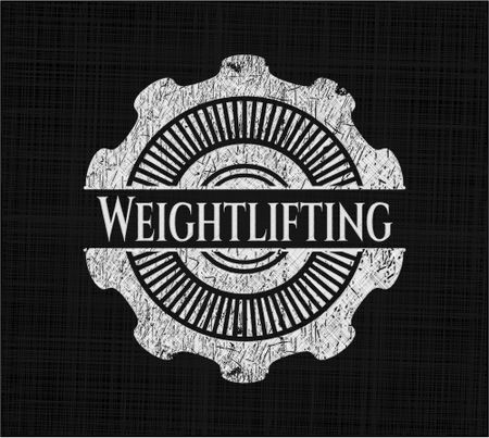 Weightlifting with chalkboard texture