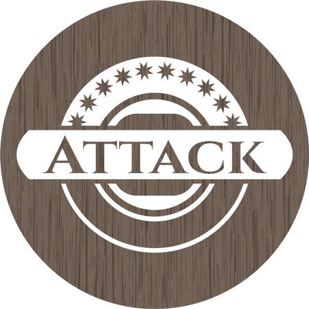 Attack retro style wood emblem