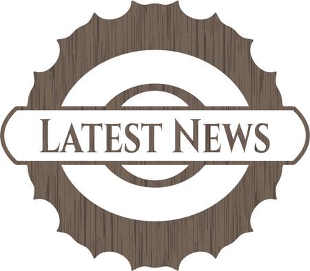 Latest News wood icon or emblem