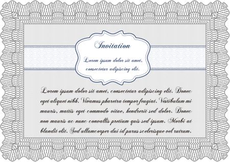 Retro vintage invitation template. 