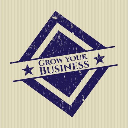 Grow your Business rubber grunge texture seal