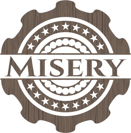 Misery retro wooden emblem