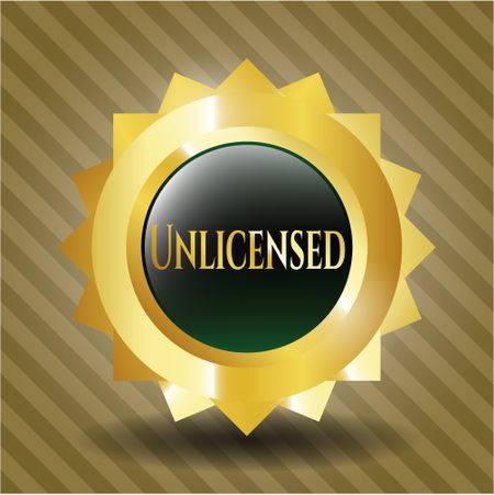 Unlicensed golden badge or emblem