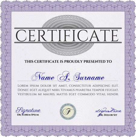 certificate template eps10 jpg of achievement diploma vector illustration design completion