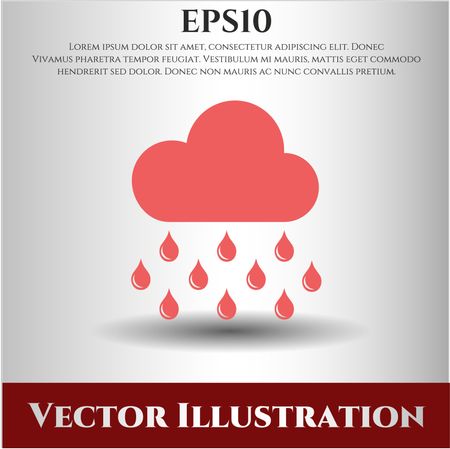 rain icon vector symbol flat eps jpg app web concept website