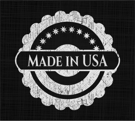 Made in USA with chalkboard texture