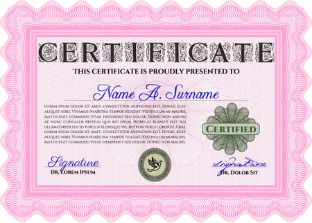 certificate template eps10 jpg of achievement diploma vector illustration design completion