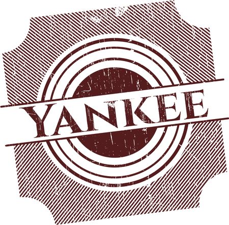 Yankee rubber stamp with grunge texture